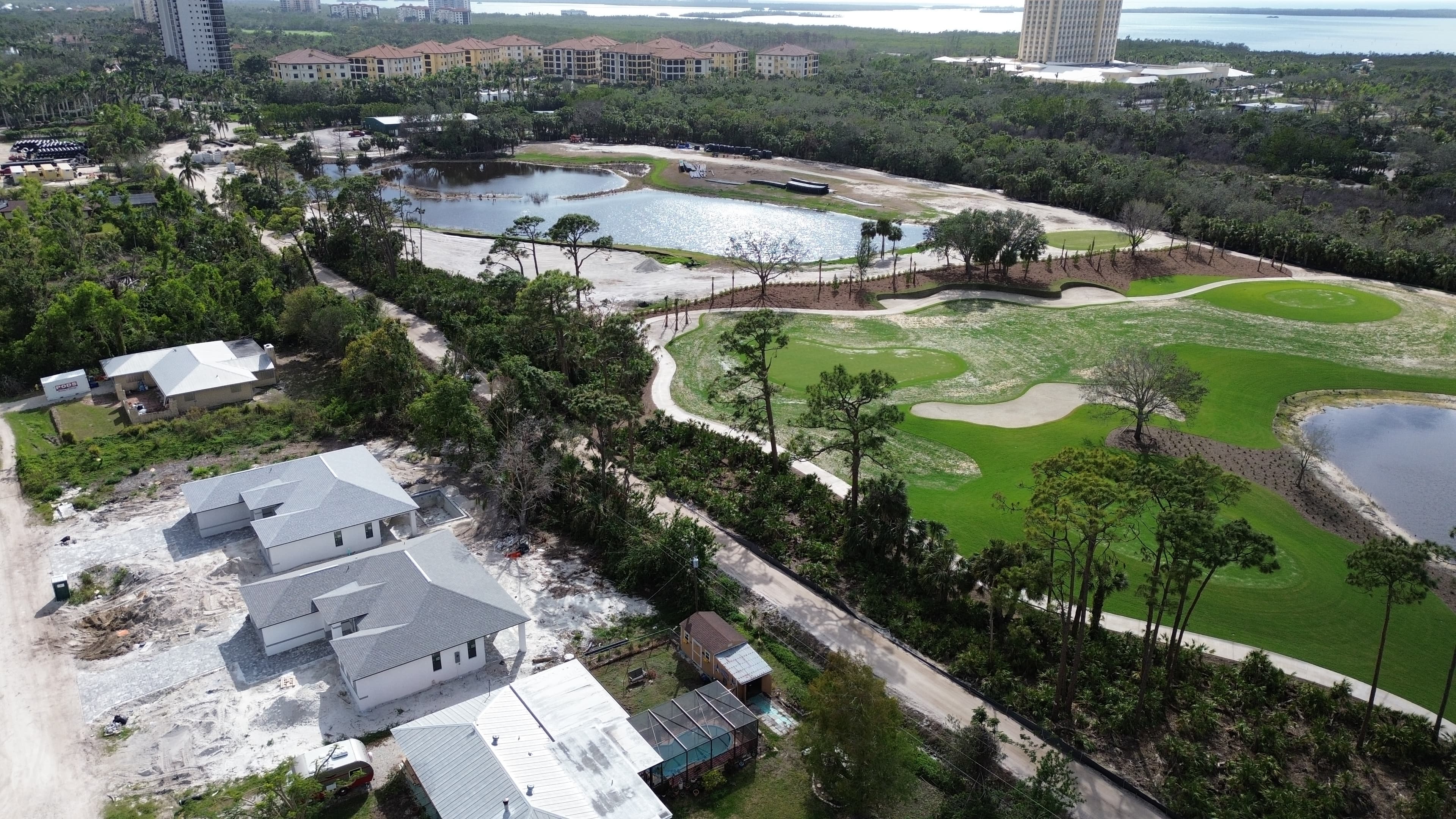 Aerial view of El Dorado development during construction