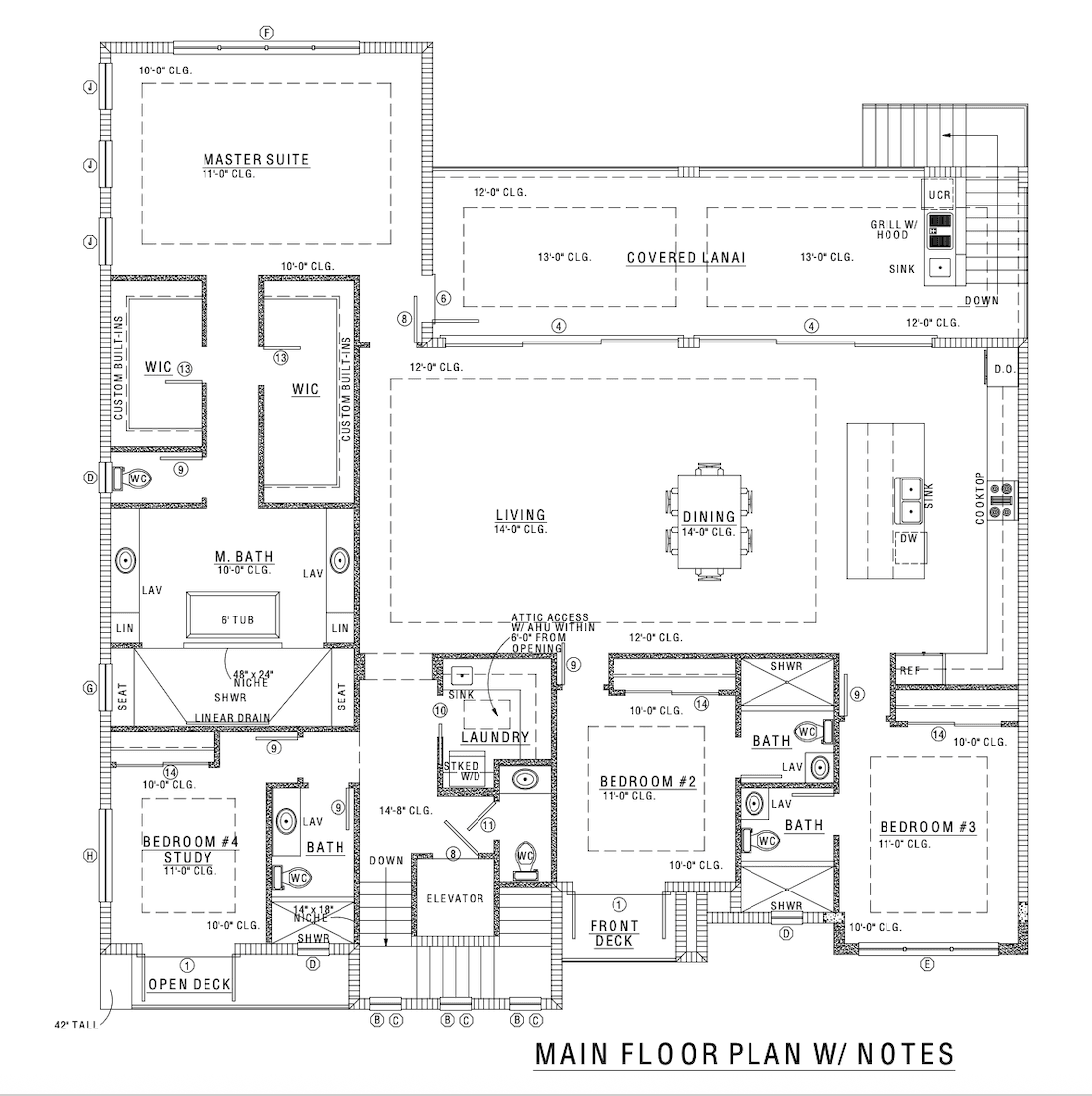 Main floor architectural plan