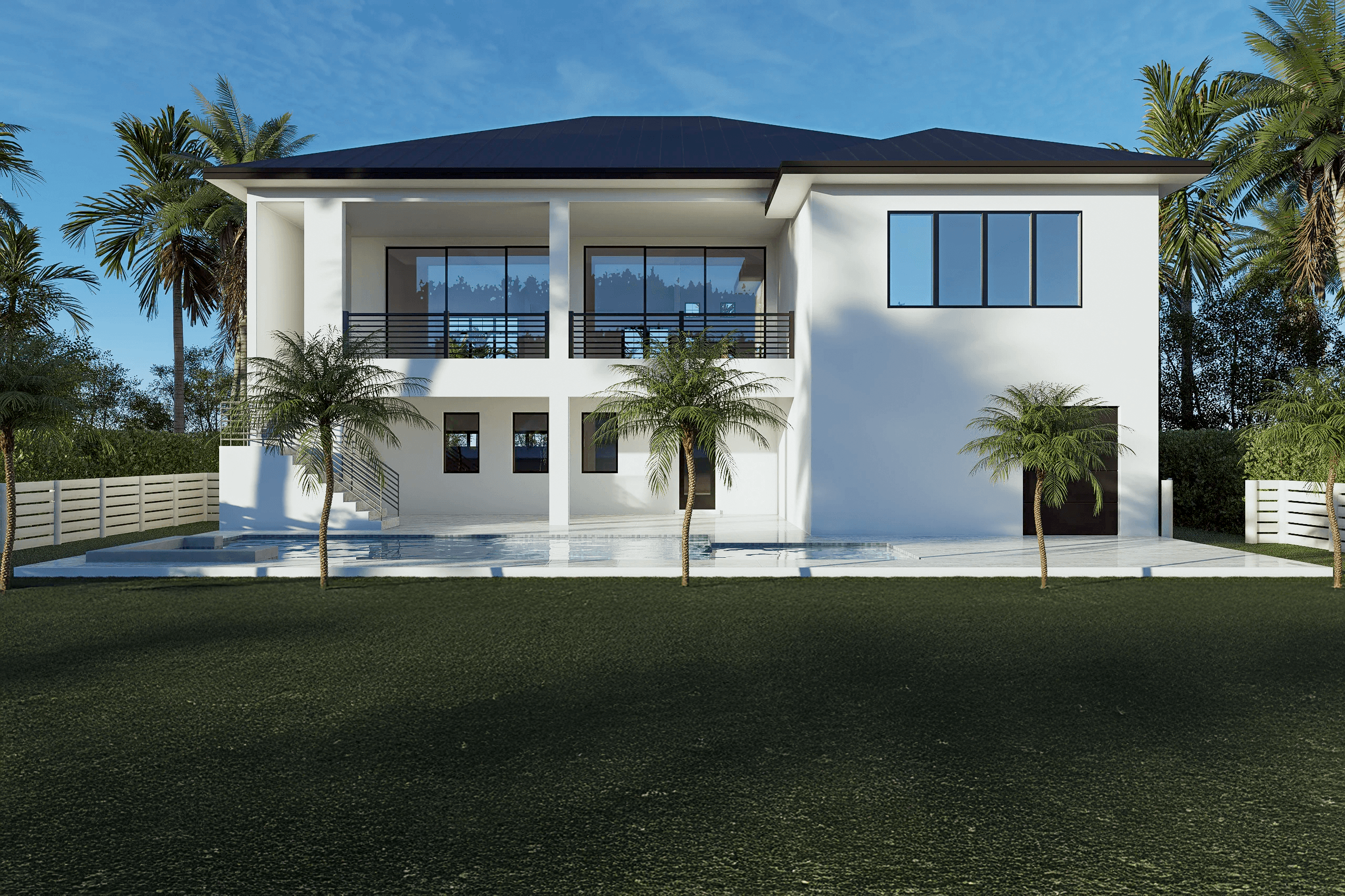 Rear elevation rendering